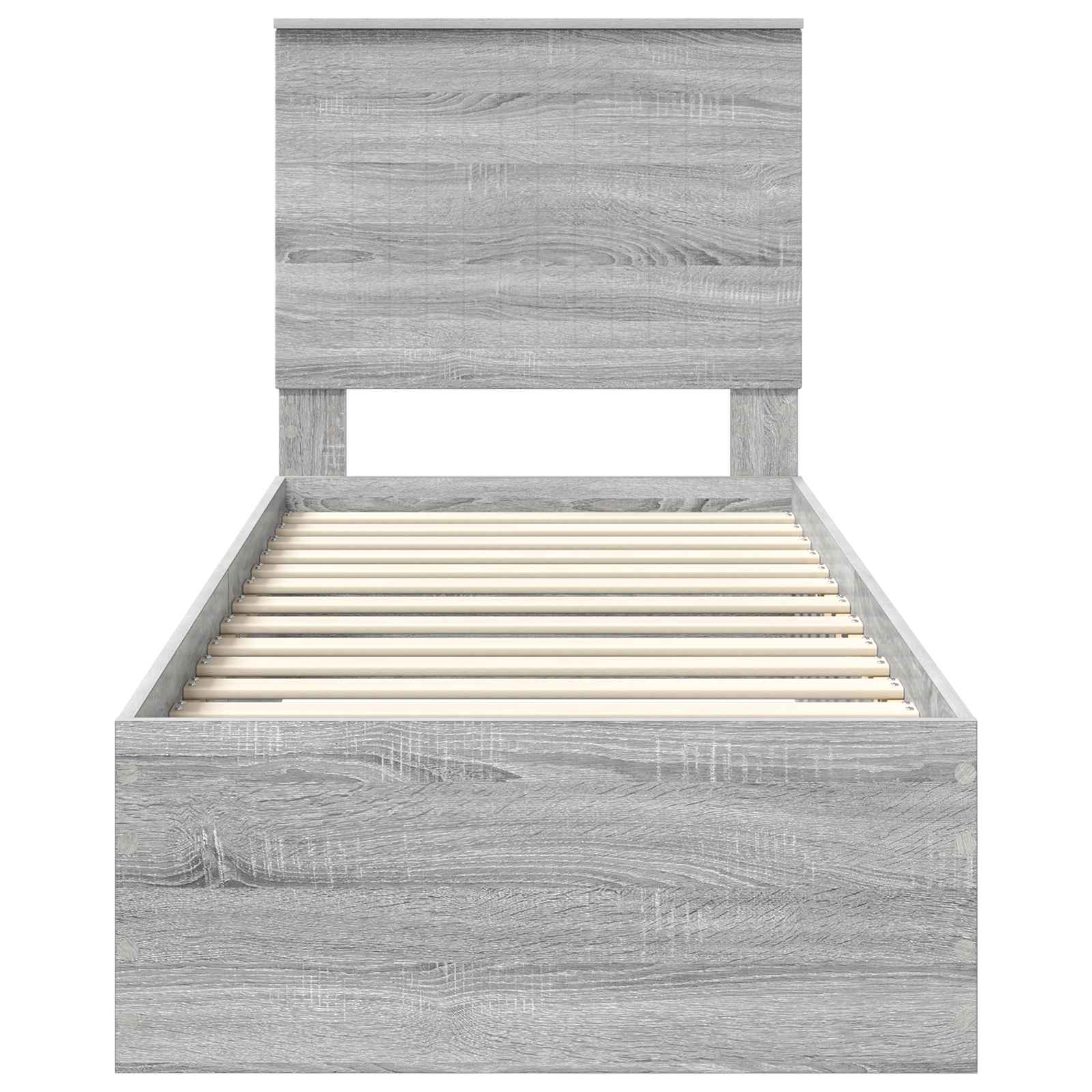 Struttura del letto Grigio Sonoma e Argento 70 x 190 cm | homemem39