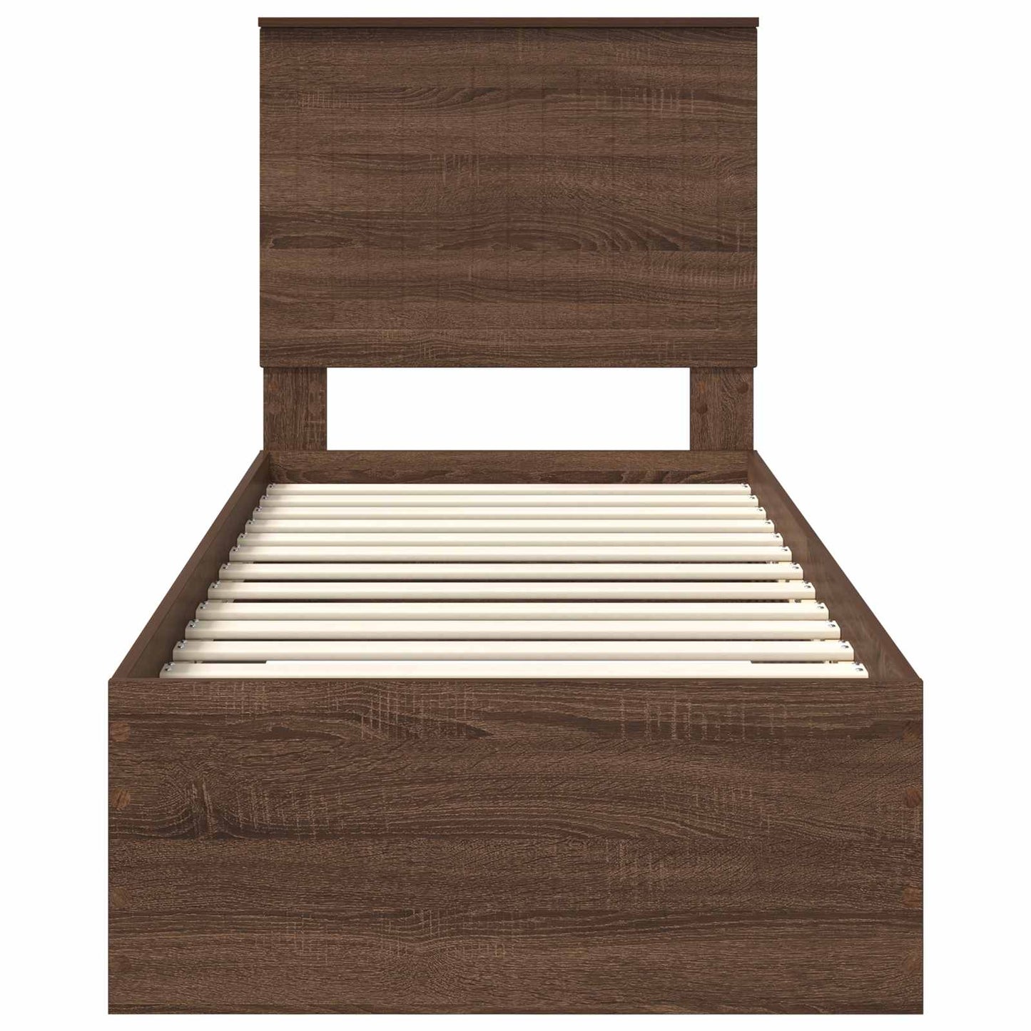 Struttura del letto Rovere Marrone e Argento 70 x 190 cm | homemem39