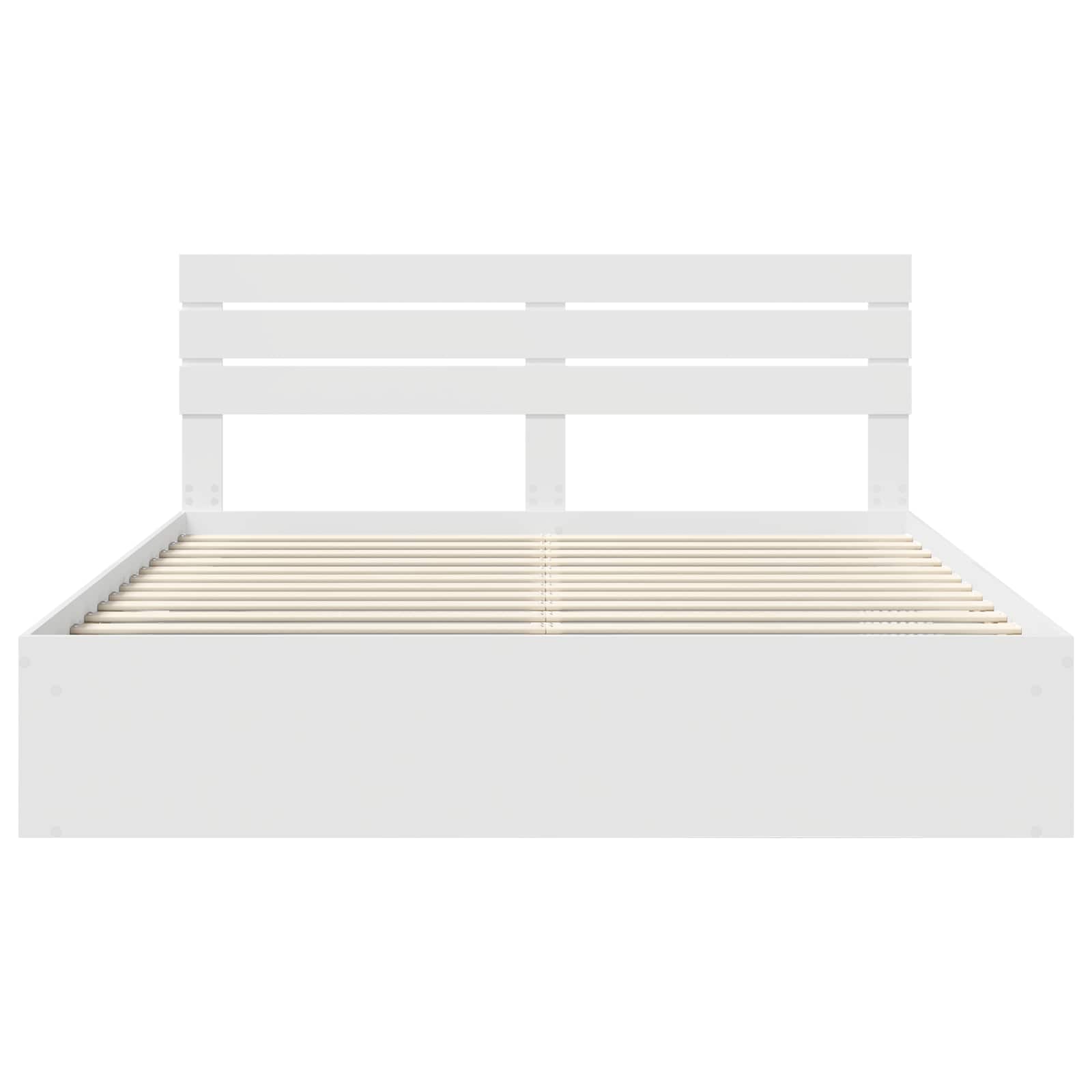 Struttura del letto Bianco 200 x 200 cm Pino massello | homemem39