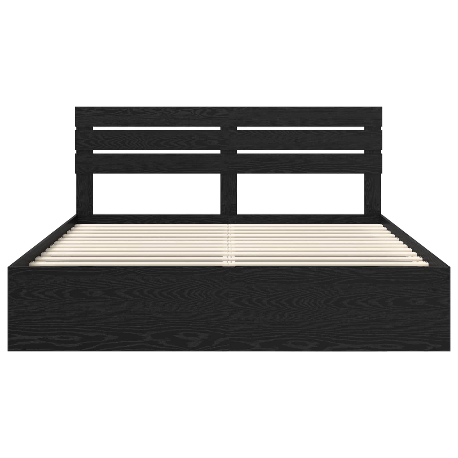 Struttura del letto Nero 200 x 200 cm Pino massello | homemem39