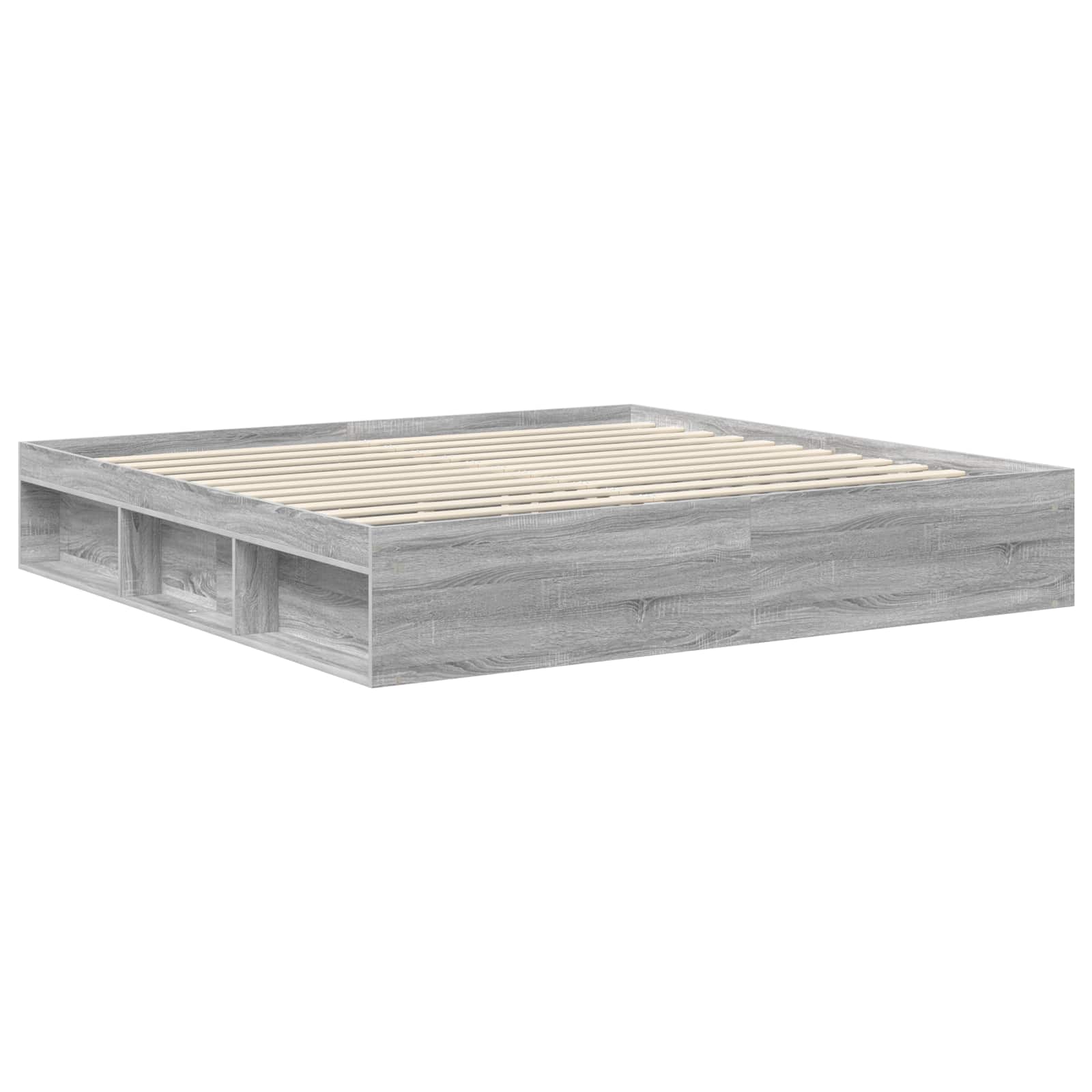 Struttura del letto Grigio Sonoma 200 x 200 cm Pino massello | homemem39
