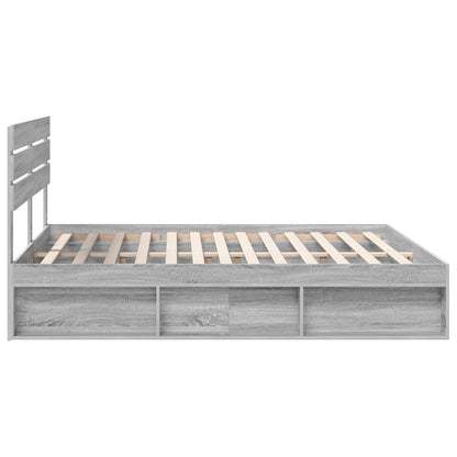 Struttura del letto Grigio Sonoma 200 x 200 cm Pino massello | homemem39