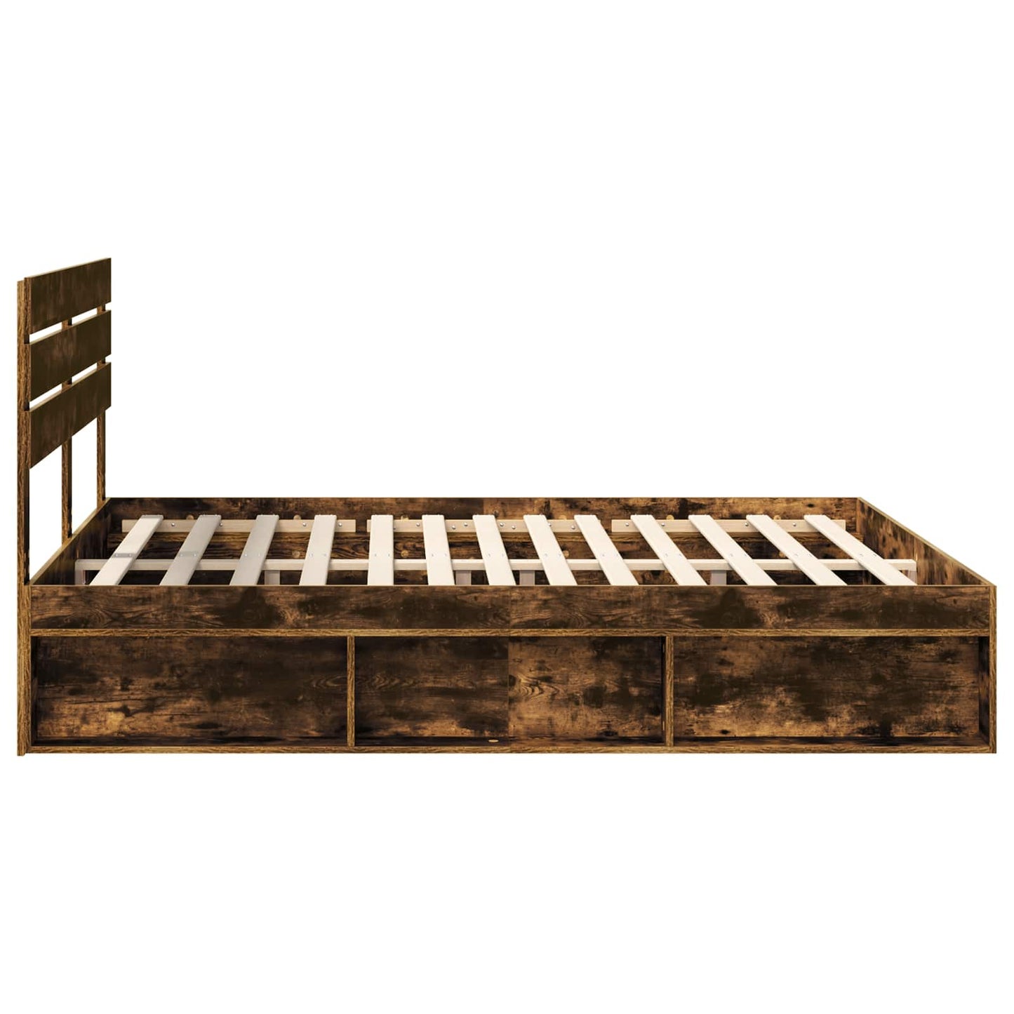 Struttura del letto Rovere fumé 180 x 200 cm Pino massello | homemem39