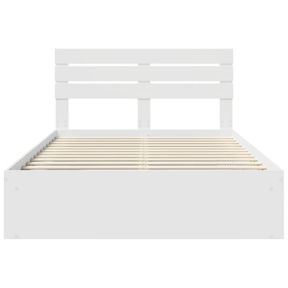 Struttura del letto Bianco 160 x 200 cm Pino massello | homemem39