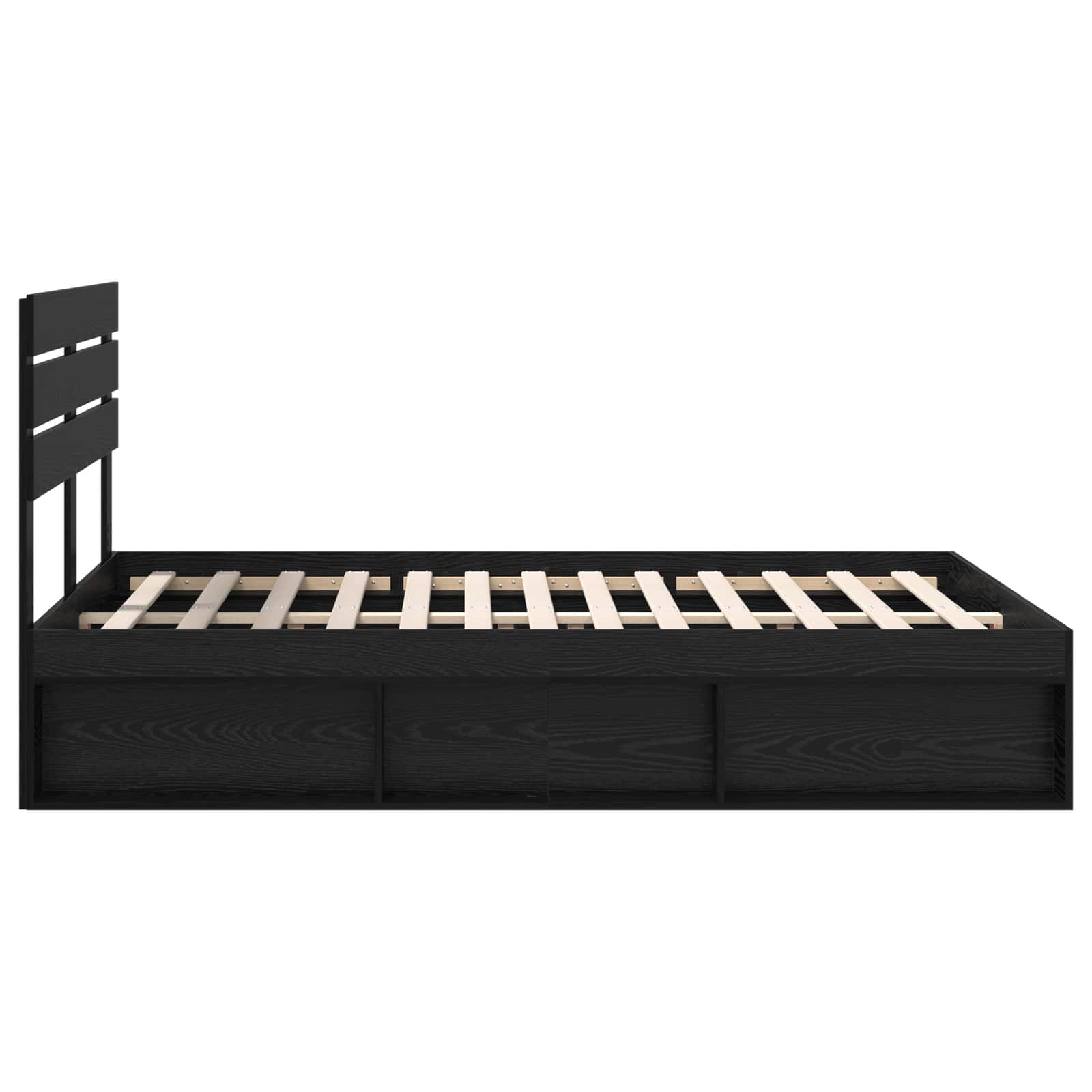 Struttura del letto Nero 160 x 200 cm Pino massello | homemem39