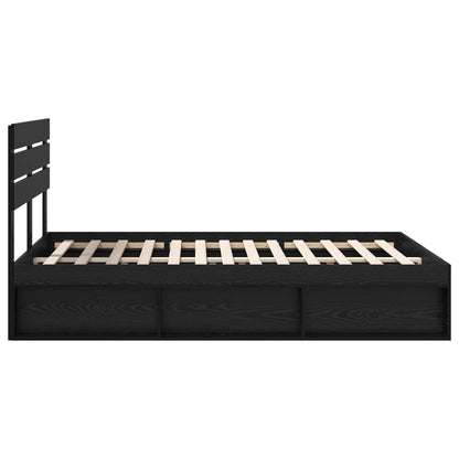 Struttura del letto Nero 160 x 200 cm Pino massello | homemem39