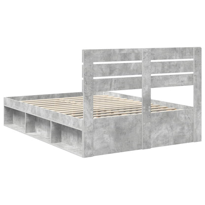 Struttura del letto Calcestruzzo 160 x 200 cm Pino massello | homemem39