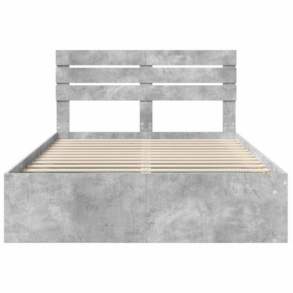 Struttura del letto Calcestruzzo 160 x 200 cm Pino massello | homemem39