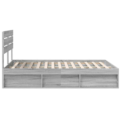 Struttura del letto Grigio Sonoma 160 x 200 cm Pino massello | homemem39