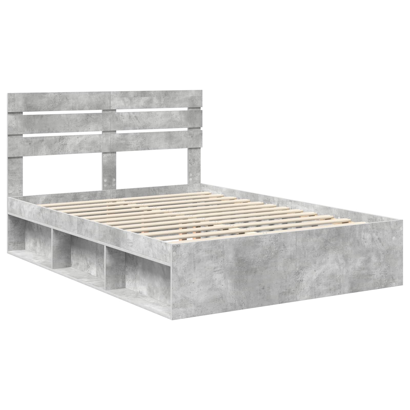 Struttura del letto Grigio Concretè 150 x 200 cm Pino massello | homemem39