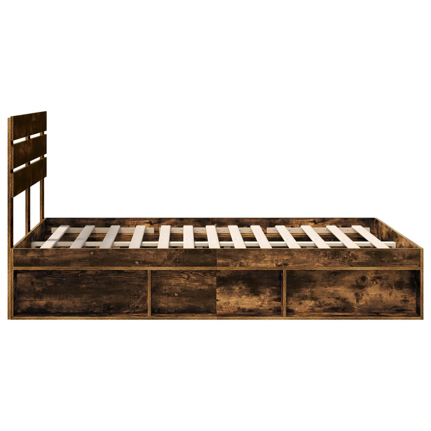 Struttura del letto Rovere fumé 150 x 200 cm Pino massello | homemem39