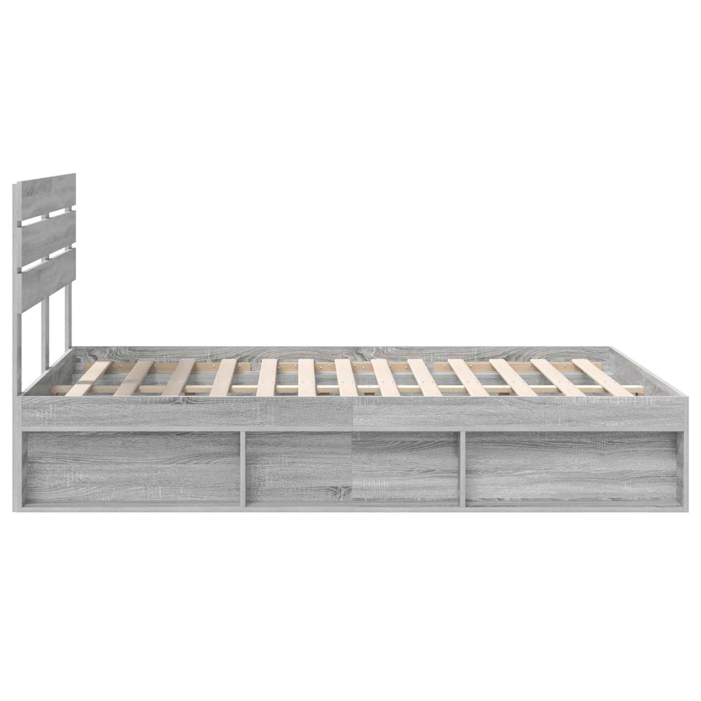 Struttura del letto Grigio Sonoma 150 x 200 cm Pino massello | homemem39