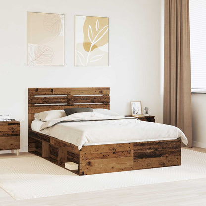 Struttura del letto Legno vecchio 150 x 200 cm Pino massello | homemem39