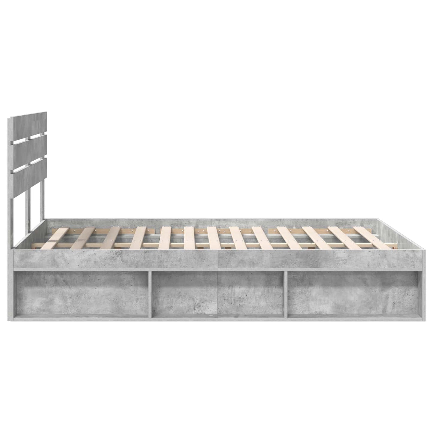 Struttura del letto Calcestruzzo 140 x 200 cm Pino massello | homemem39