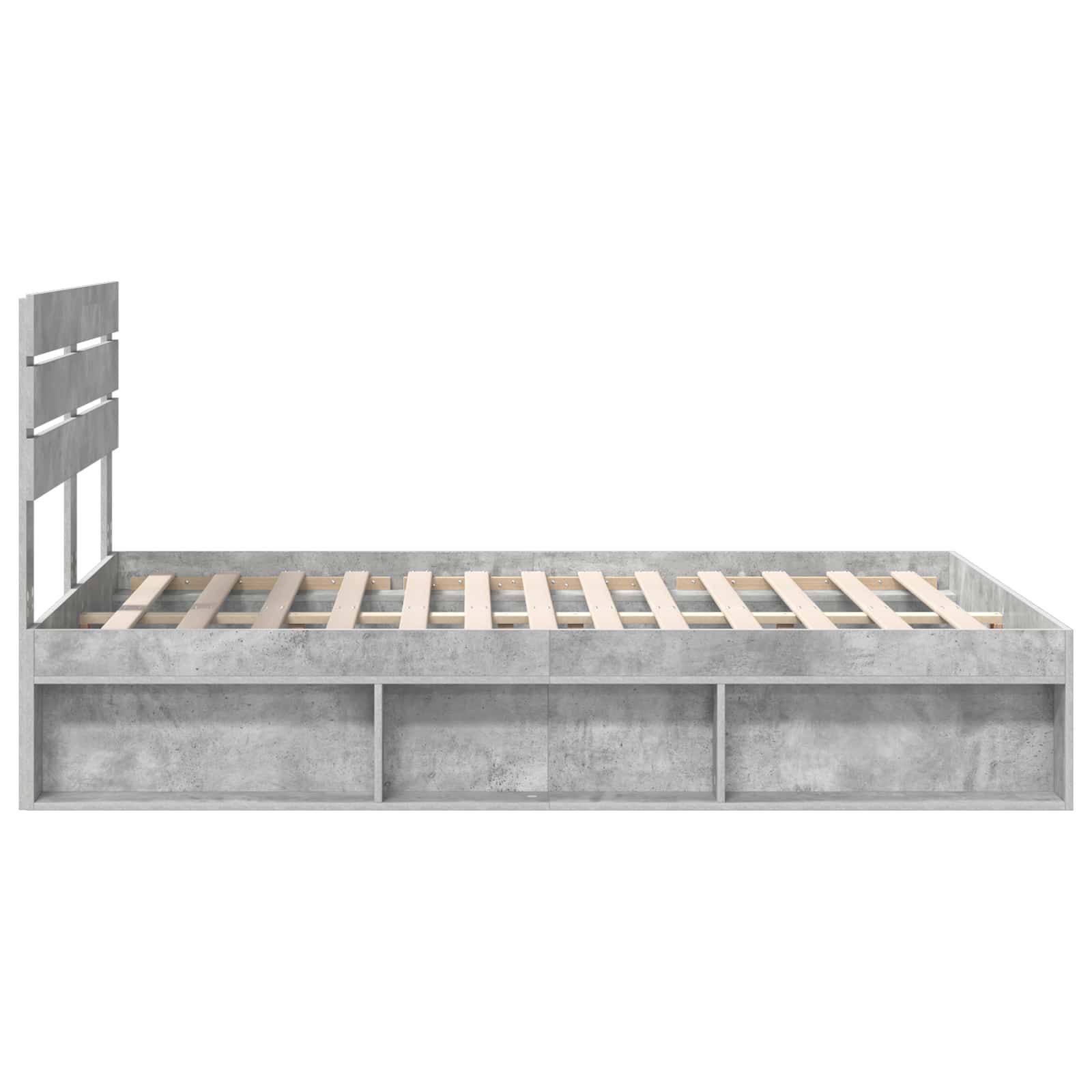Struttura del letto Calcestruzzo 140 x 200 cm Pino massello | homemem39