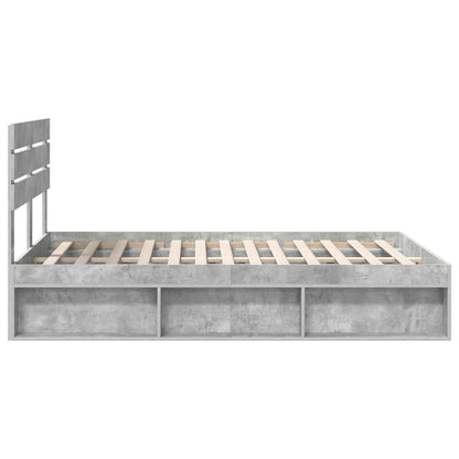 Struttura del letto Calcestruzzo 140 x 200 cm Pino massello | homemem39