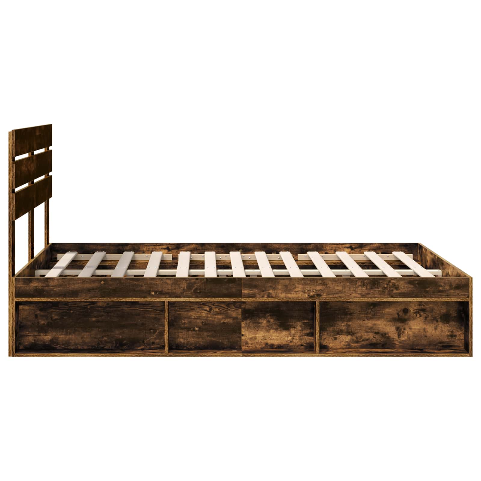 Struttura del letto Rovere fumé 140 x 200 cm Pino massello | homemem39