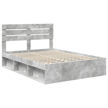 Struttura del letto Calcestruzzo 140 x 190 cm Pino massello | homemem39