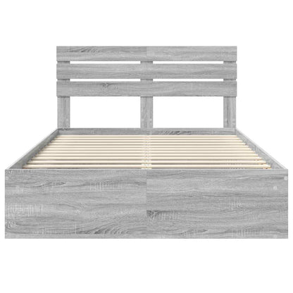Struttura del letto Grigio Sonoma 140 x 190 cm Pino massello | homemem39