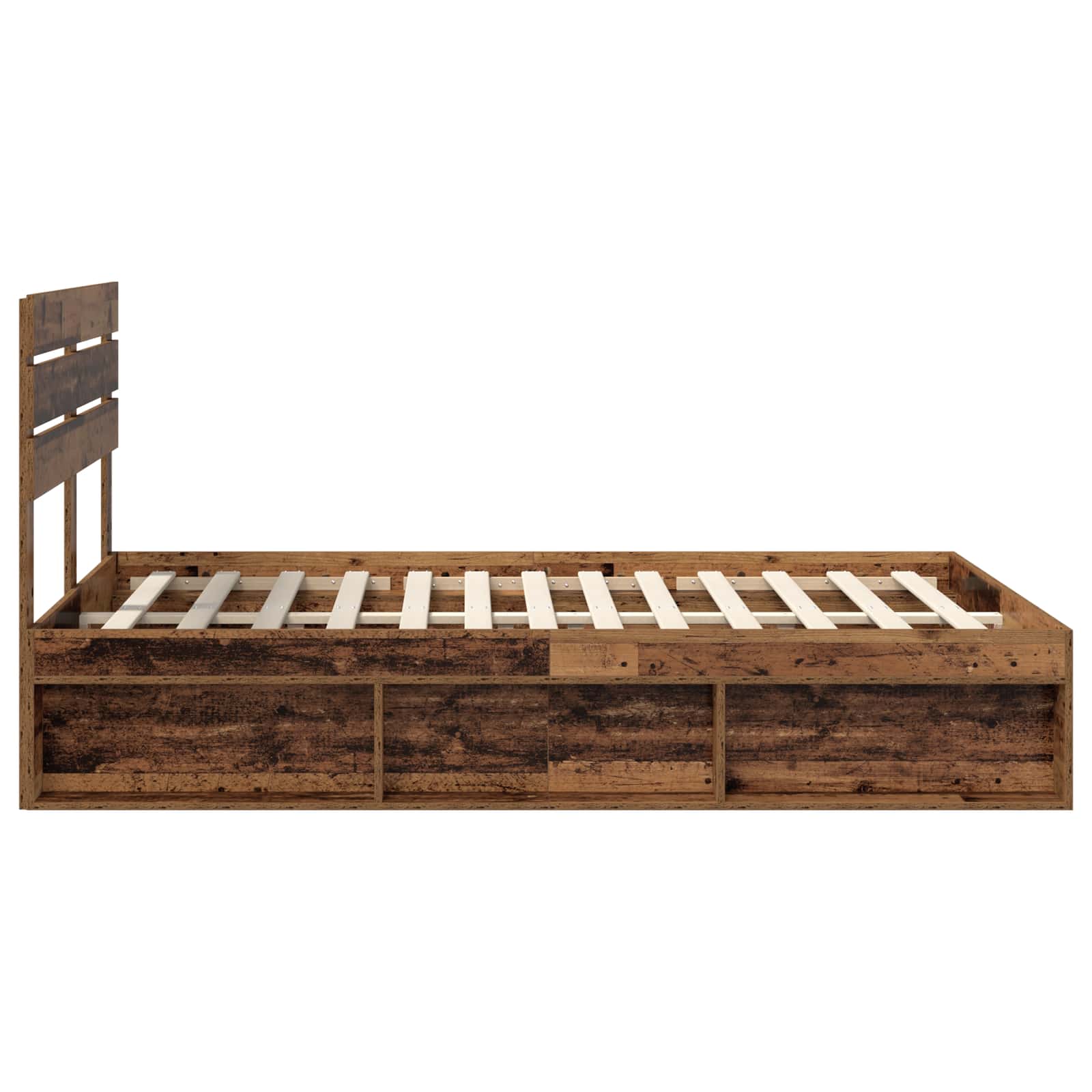 Struttura del letto Legno vecchio 140 x 190 cm Pino massello | homemem39