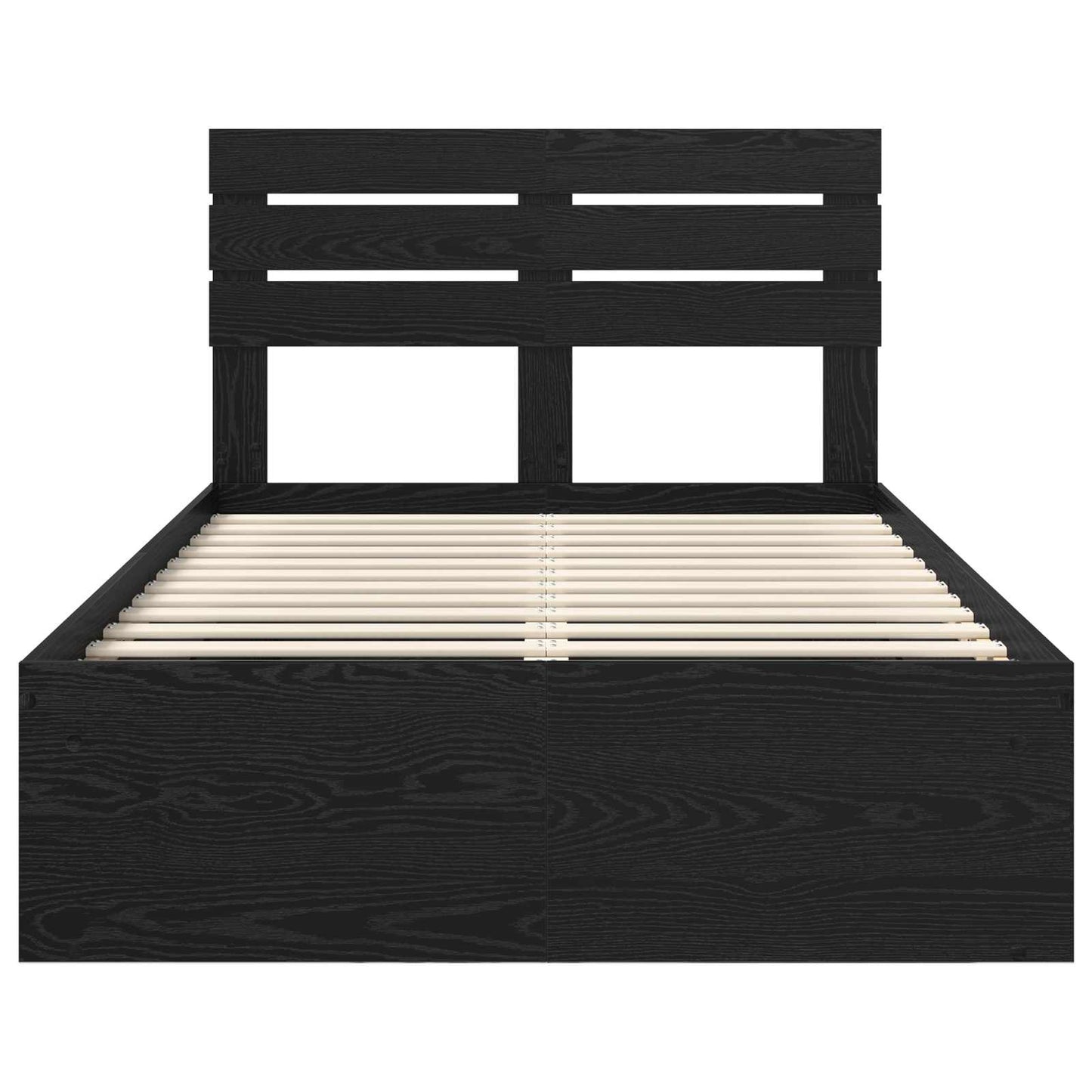 Struttura del letto Nero 135 x 190 cm Pino massello