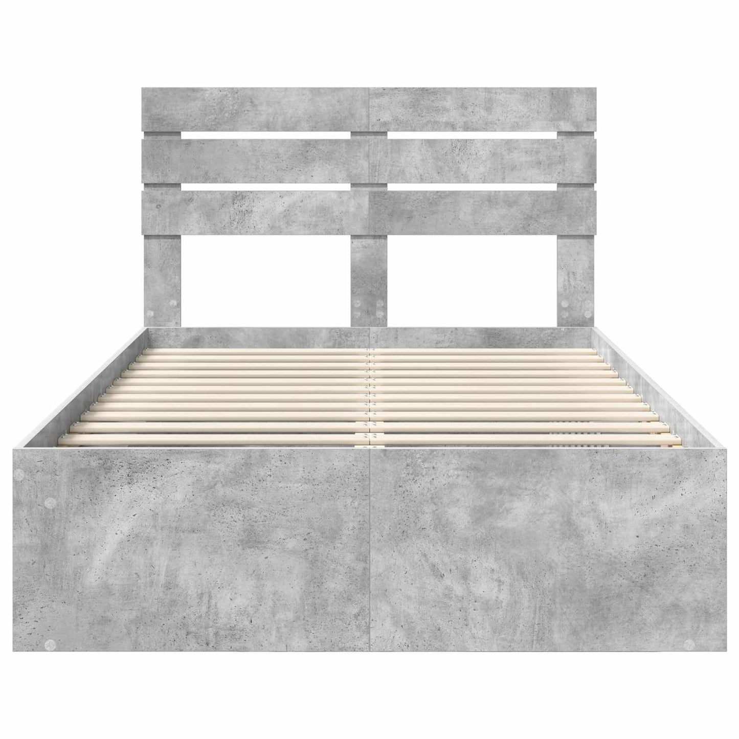 Struttura del letto Grigio Concretè 135 x 190 cm Pino massello | homemem39