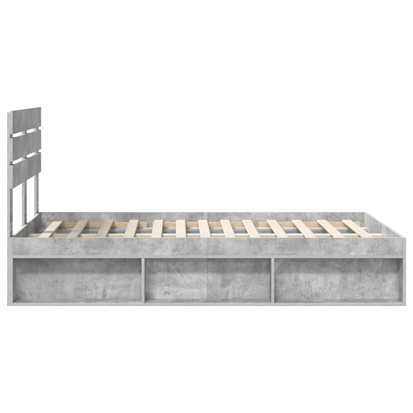 Struttura del letto Grigio Concretè 135 x 190 cm Pino massello | homemem39