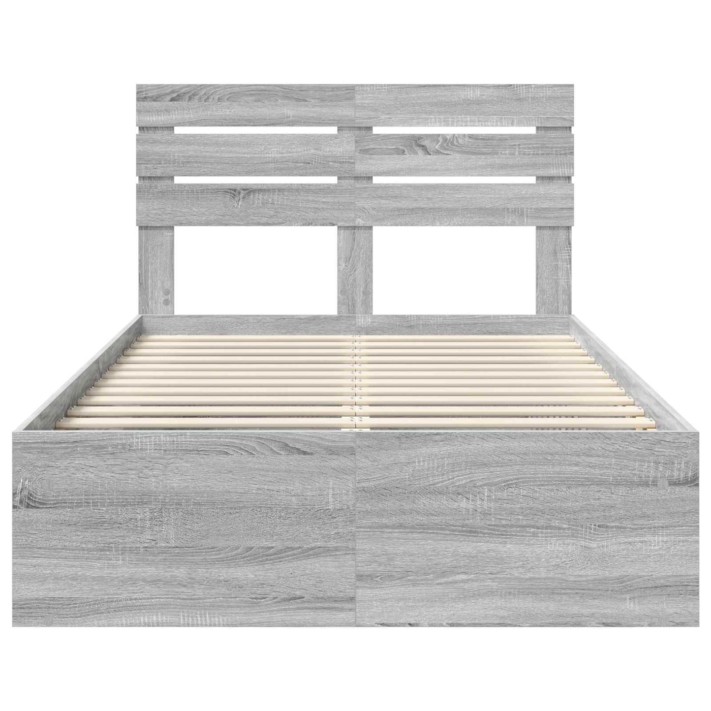 Struttura del letto Grigio Sonoma 135 x 190 cm Pino massello | homemem39