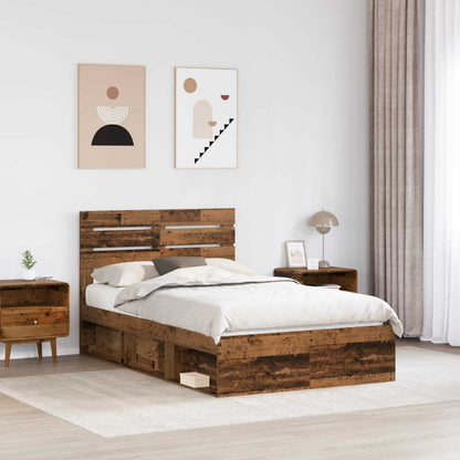 Struttura del letto Legno vecchio 135 x 190 cm Pino massello | homemem39