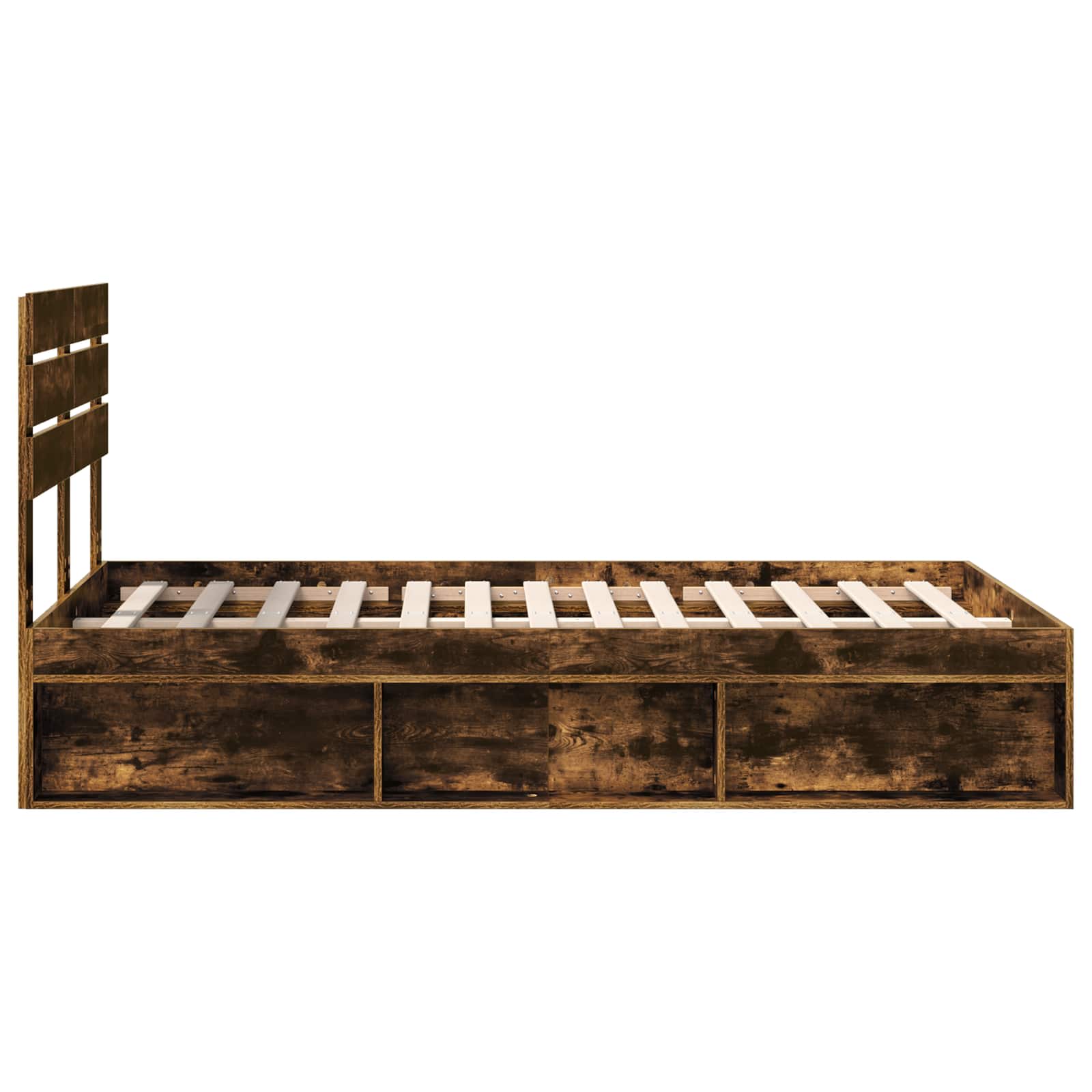 Struttura del letto Rovere fumé 120 x 200 cm Pino massello | homemem39
