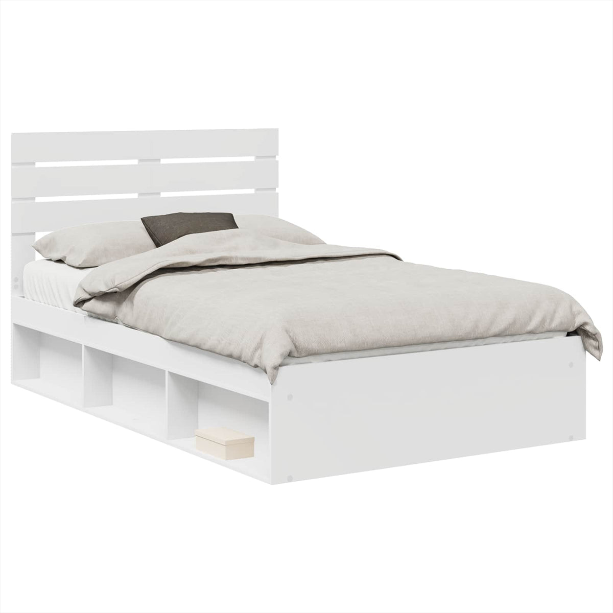 Struttura del letto Bianco 120 x 190 cm Pino massello | homemem39