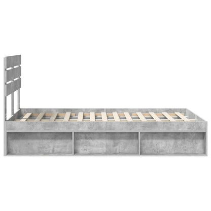 Struttura del letto Calcestruzzo 120 x 190 cm Pino massello | homemem39