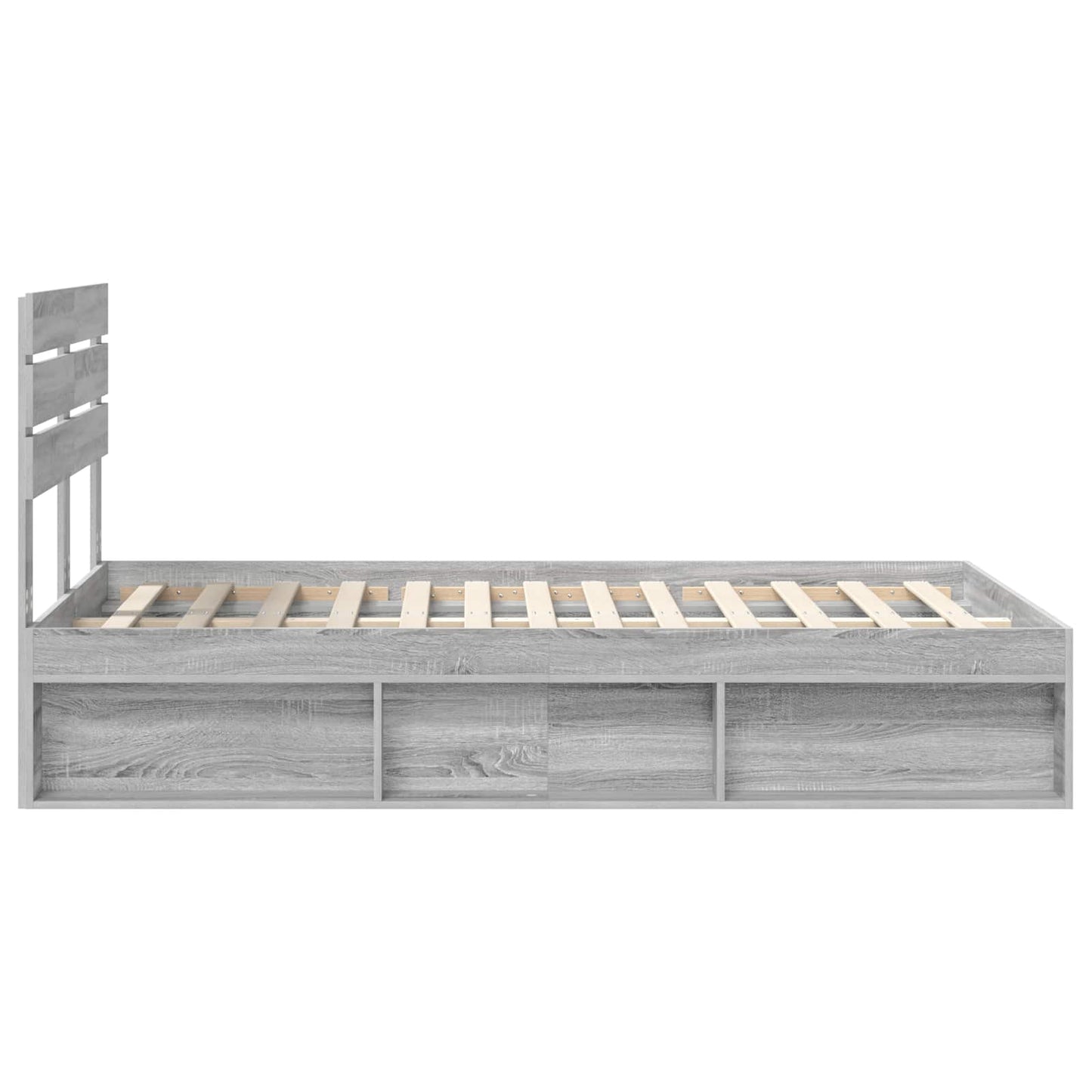 Struttura del letto Grigio Sonoma 120 x 190 cm Pino massello | homemem39