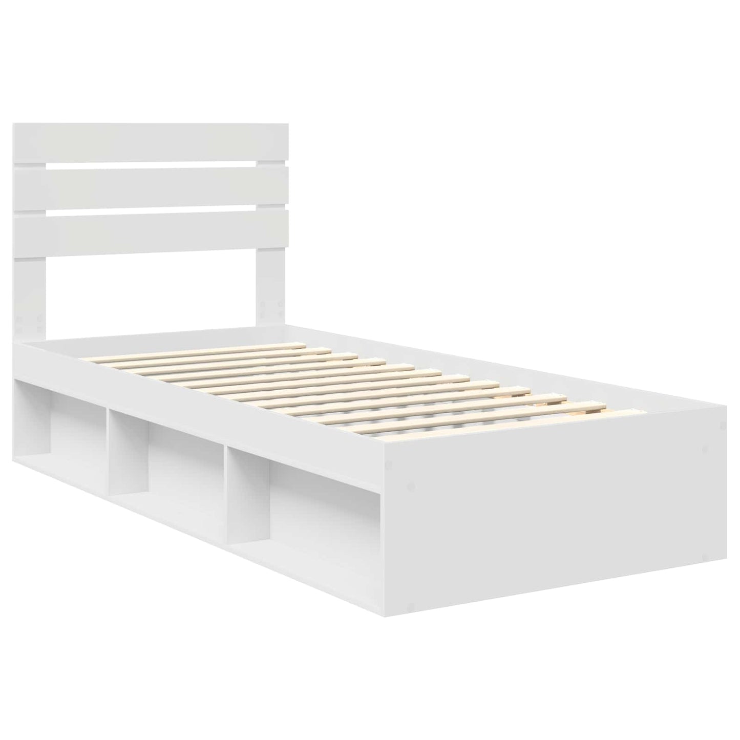 Struttura del letto Bianco 100 x 200 cm Pino massello | homemem39