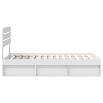 Struttura del letto Bianco 100 x 200 cm Pino massello | homemem39
