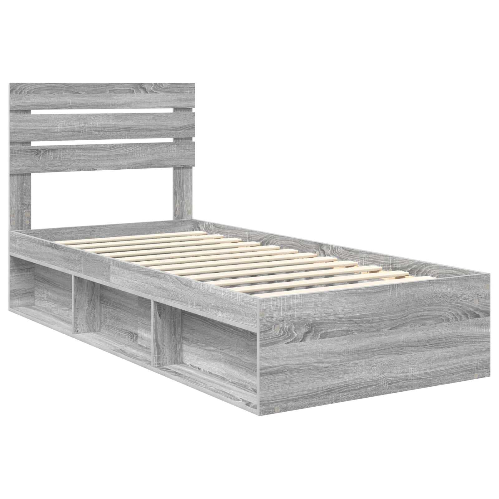 Struttura del letto Grigio Sonoma 100 x 200 cm Pino massello | homemem39