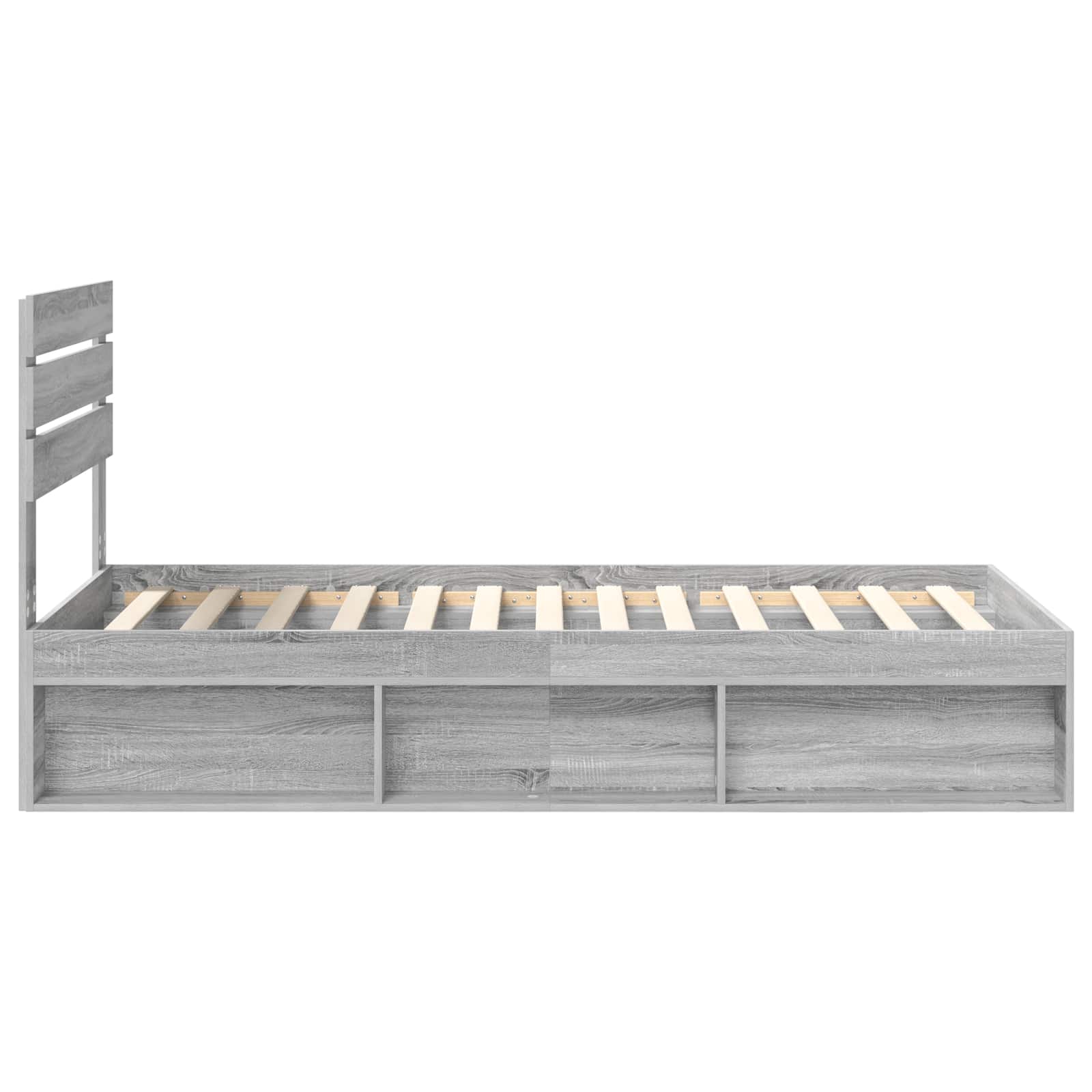Struttura del letto Grigio Sonoma 100 x 200 cm Pino massello | homemem39