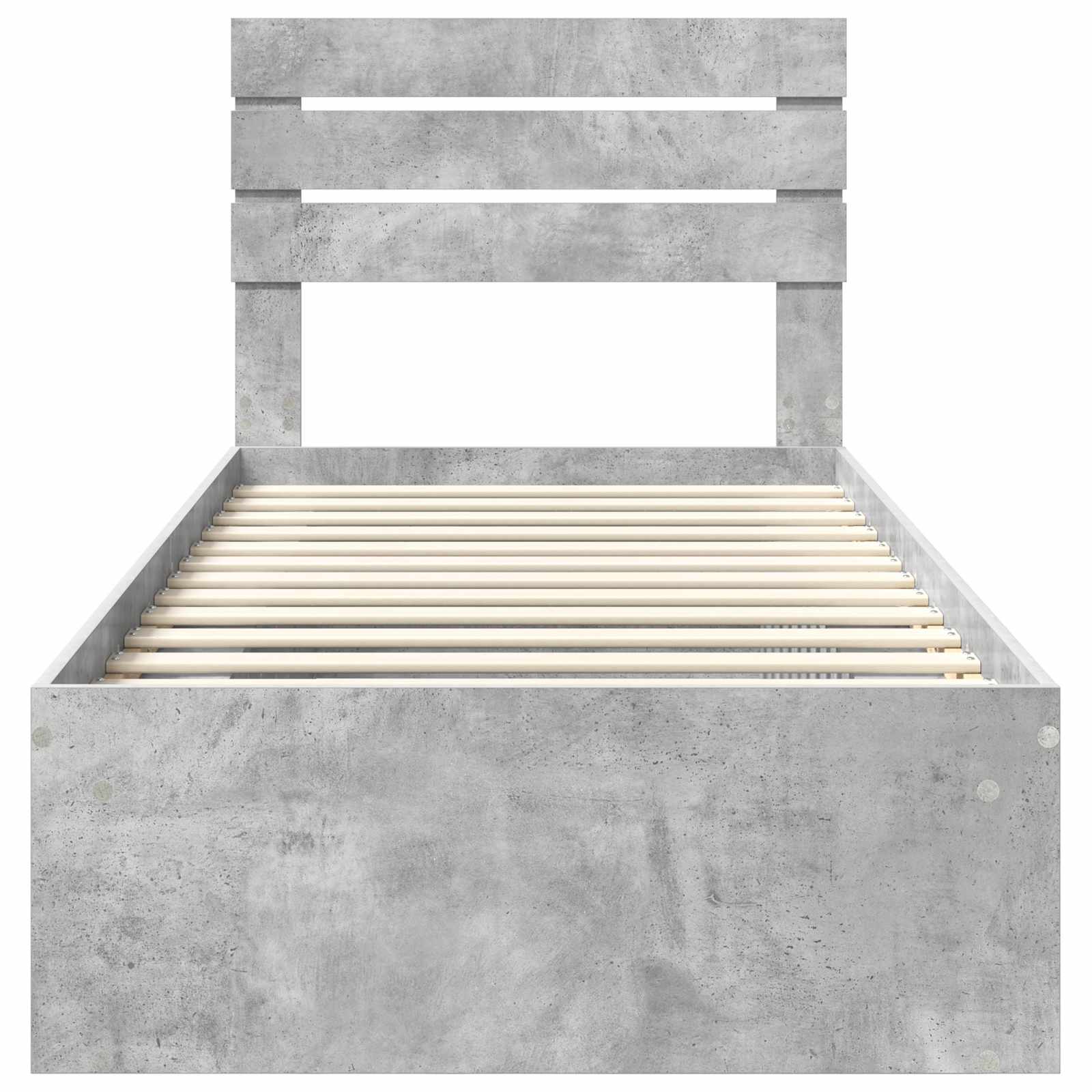 Struttura del letto Calcestruzzo 90 x 200 cm Pino massello | homemem39