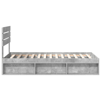 Struttura del letto Calcestruzzo 90 x 200 cm Pino massello | homemem39
