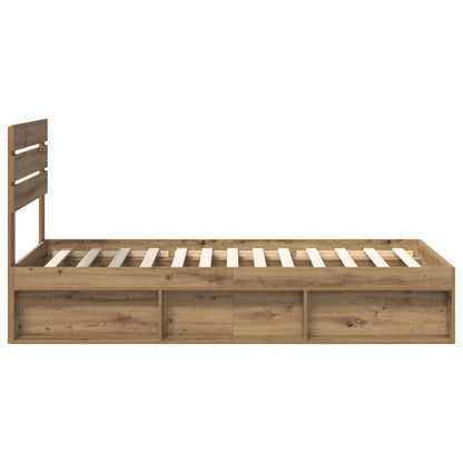 Struttura del letto con testiera Rovere Artigianale 90 x 200 cm | homemem39