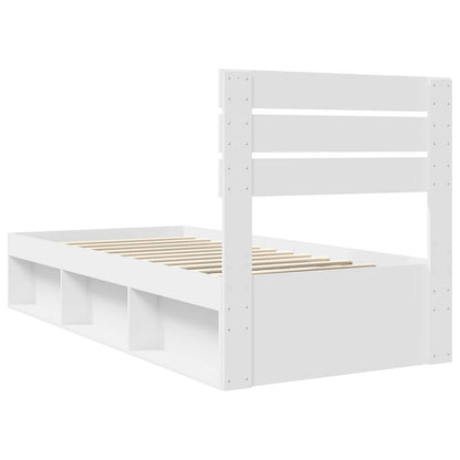 Struttura del letto Bianco 90 x 190 cm Pino massello | homemem39