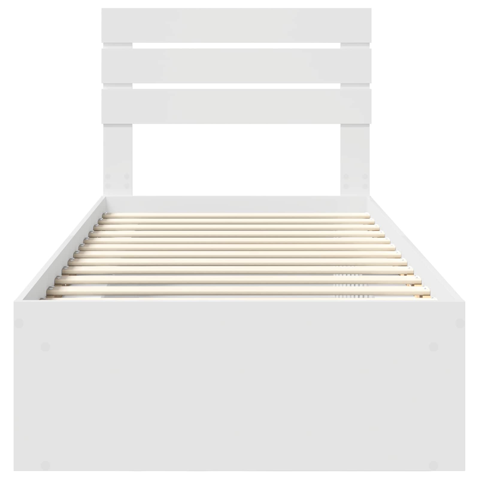 Struttura del letto Bianco 90 x 190 cm Pino massello | homemem39