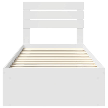 Struttura del letto Bianco 90 x 190 cm Pino massello | homemem39