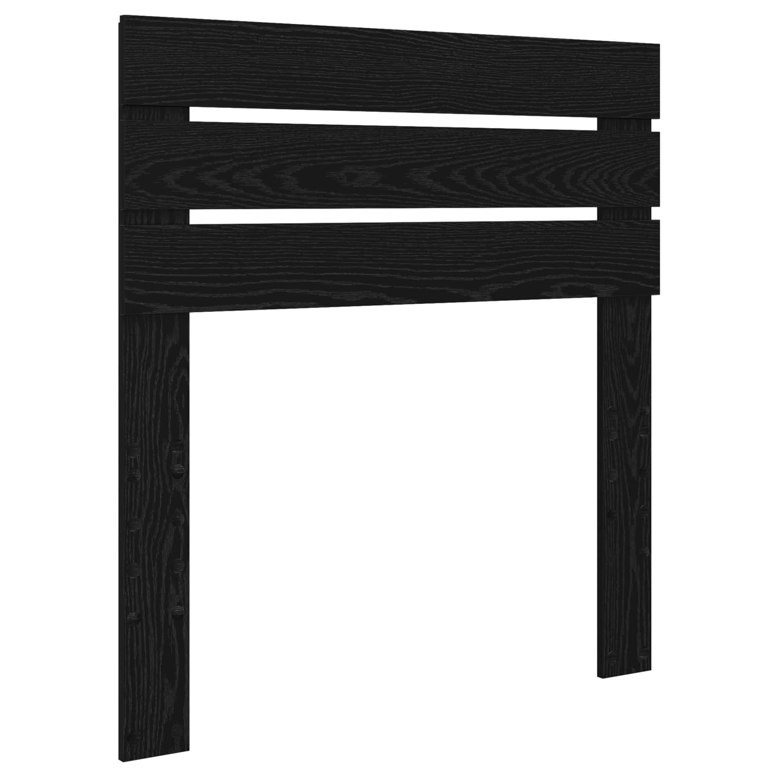 Struttura del letto con testiera Nero 90 x 190 cm Pino massello | homemem39