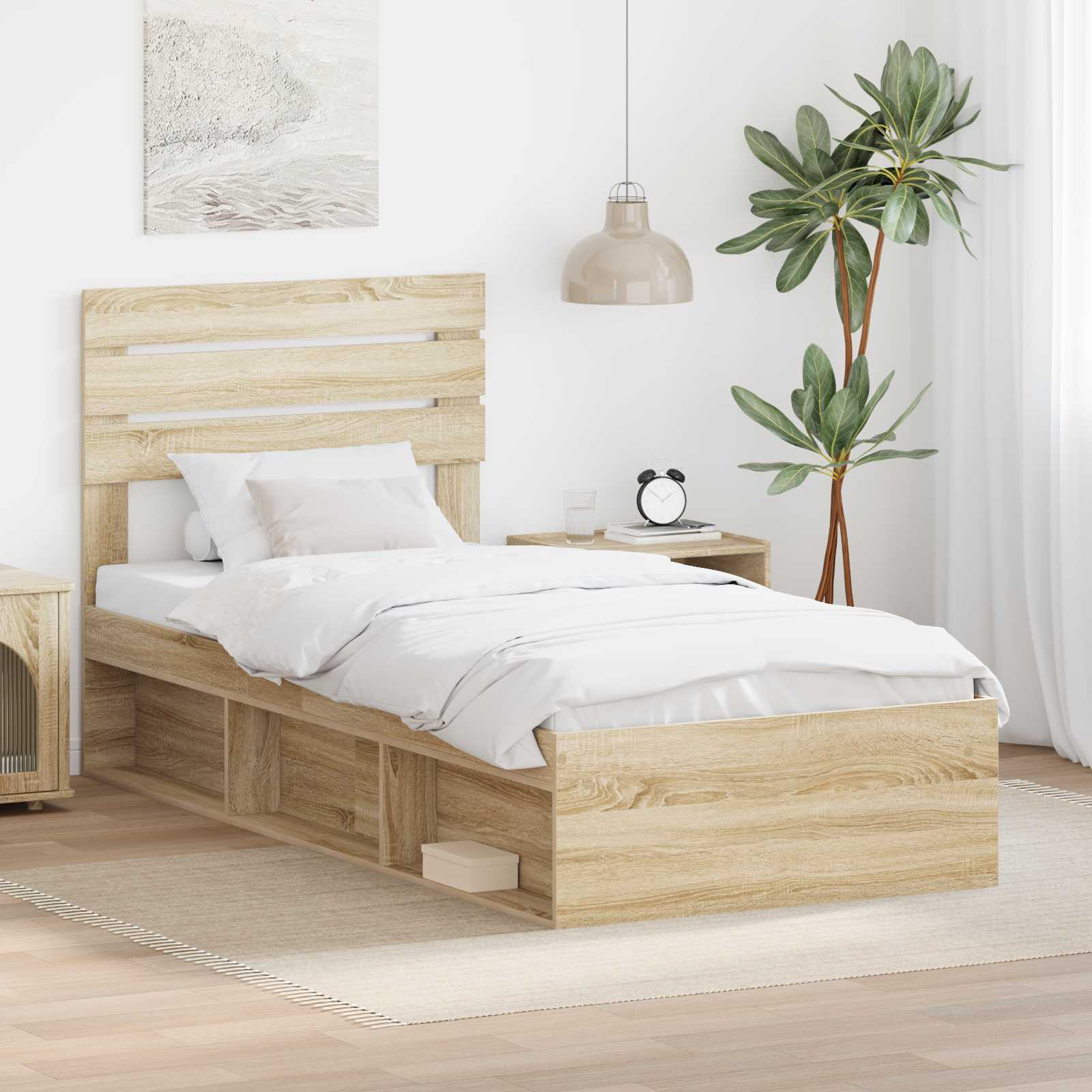 Struttura del letto Sonoma 90 x 190 cm Pino massello | homemem39