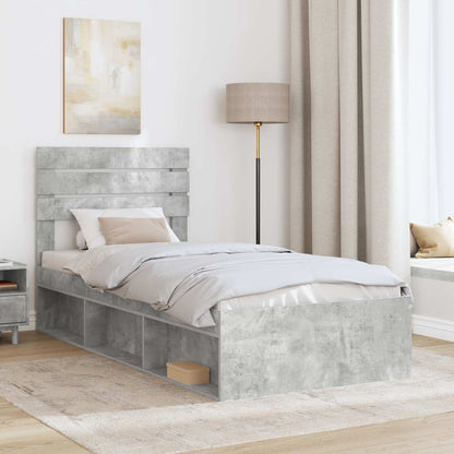 Struttura del letto Grigio Concretè 90 x 190 cm Pino massello | homemem39