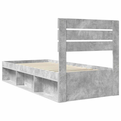 Struttura del letto Grigio Concretè 90 x 190 cm Pino massello | homemem39