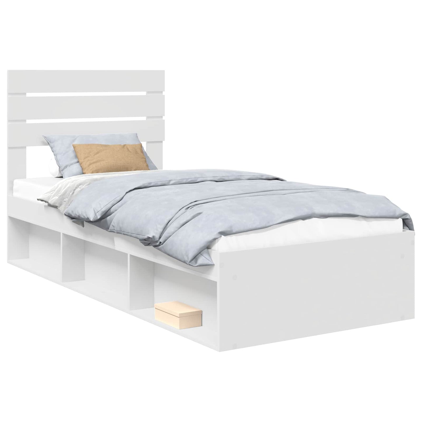 Struttura del letto Bianco 75 x 190 cm Pino massello | homemem39