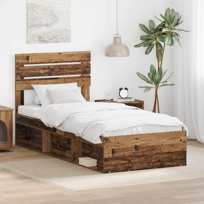 Struttura del letto Legno vecchio 75 x 190 cm Pino massello | homemem39