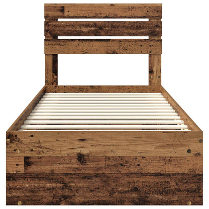 Struttura del letto Legno vecchio 75 x 190 cm Pino massello | homemem39